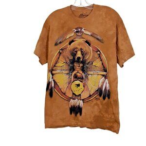 The Mountain Vintage 1999 Tie Dye T Shirt Size M Native American Nature Tee Bear